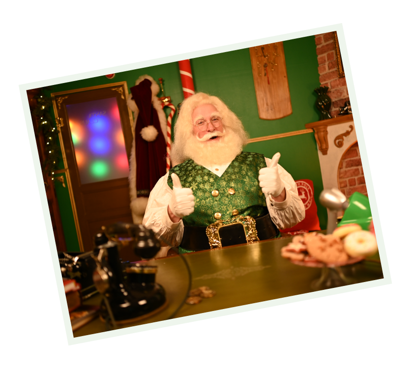 Monsieur Claus pointant du doigt le spectateur